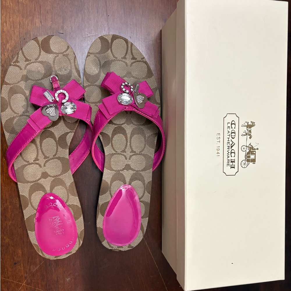 Coach Pink Sandals, Size 9.5